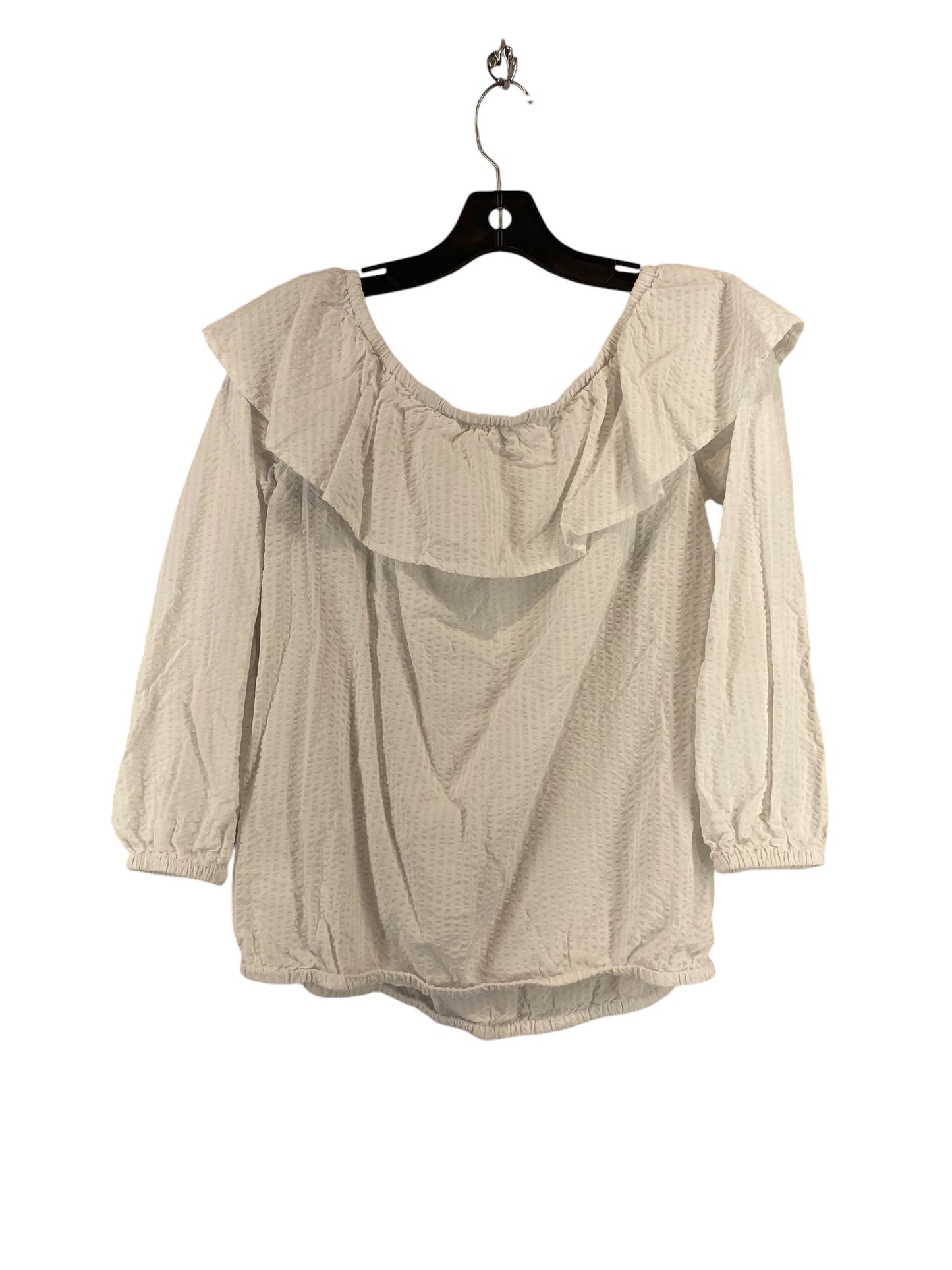 Top 3/4 Sleeve By Michael By Michael Kors In White, Size: S