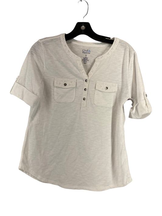 Top Short Sleeve Basic By Croft And Barrow  Size: Petite   S