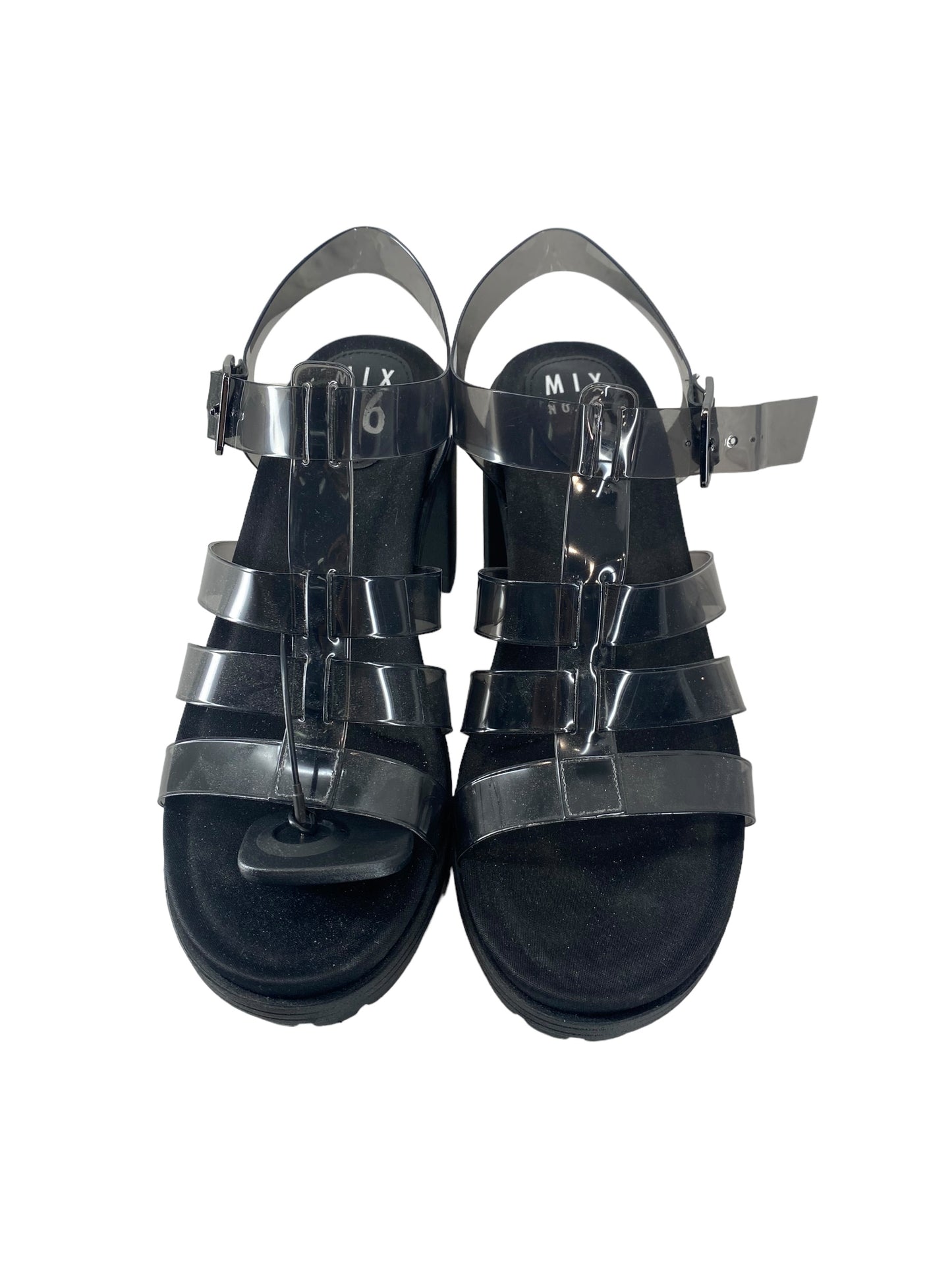 Sandals Heels Block By Mix No 6  Size: 6.5