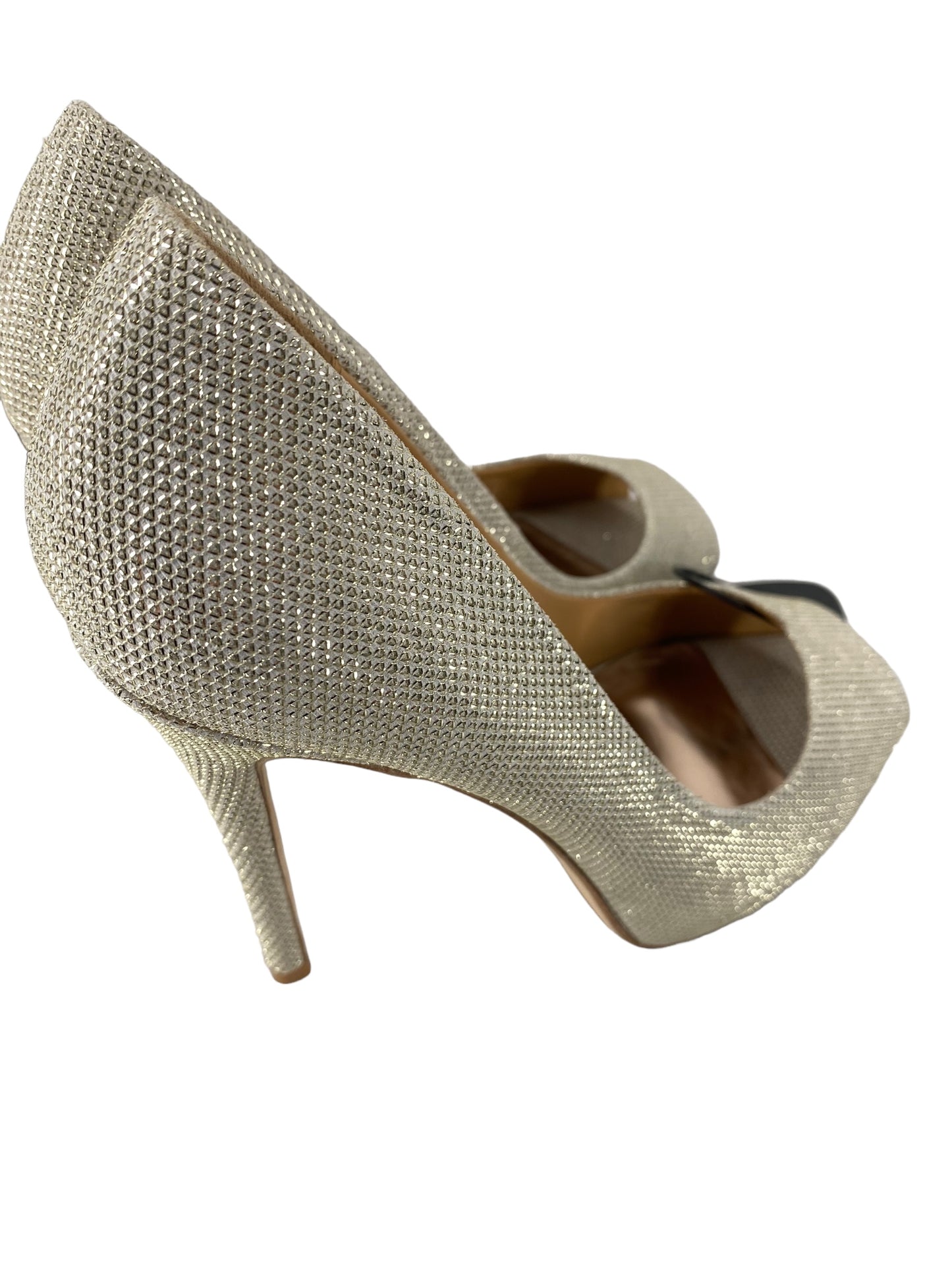 Gold Shoes Heels Stiletto Badgley Mischka, Size 7