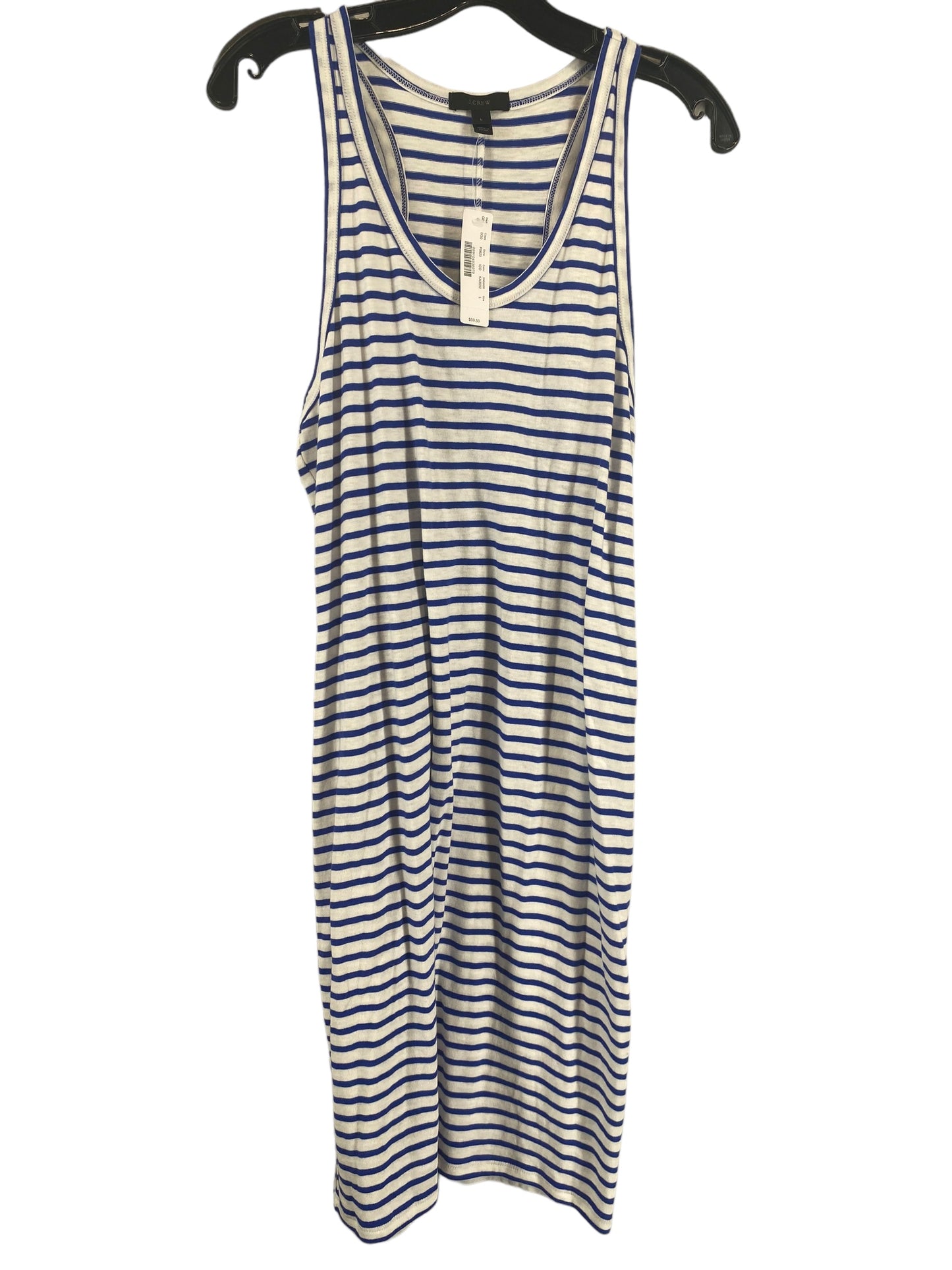 Striped Pattern Dress Casual Midi J. Crew, Size L