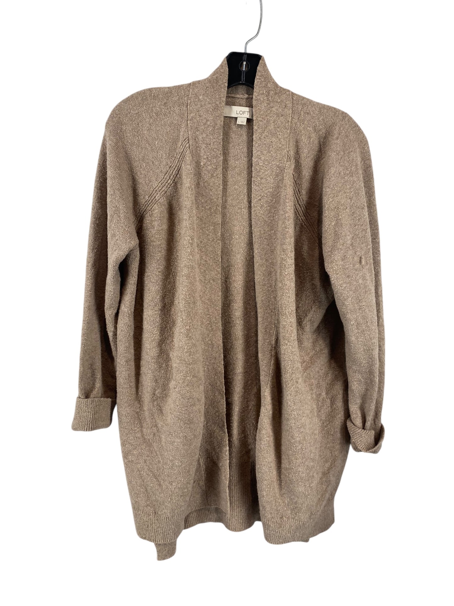 Cardigan By Loft In Tan, Size: L