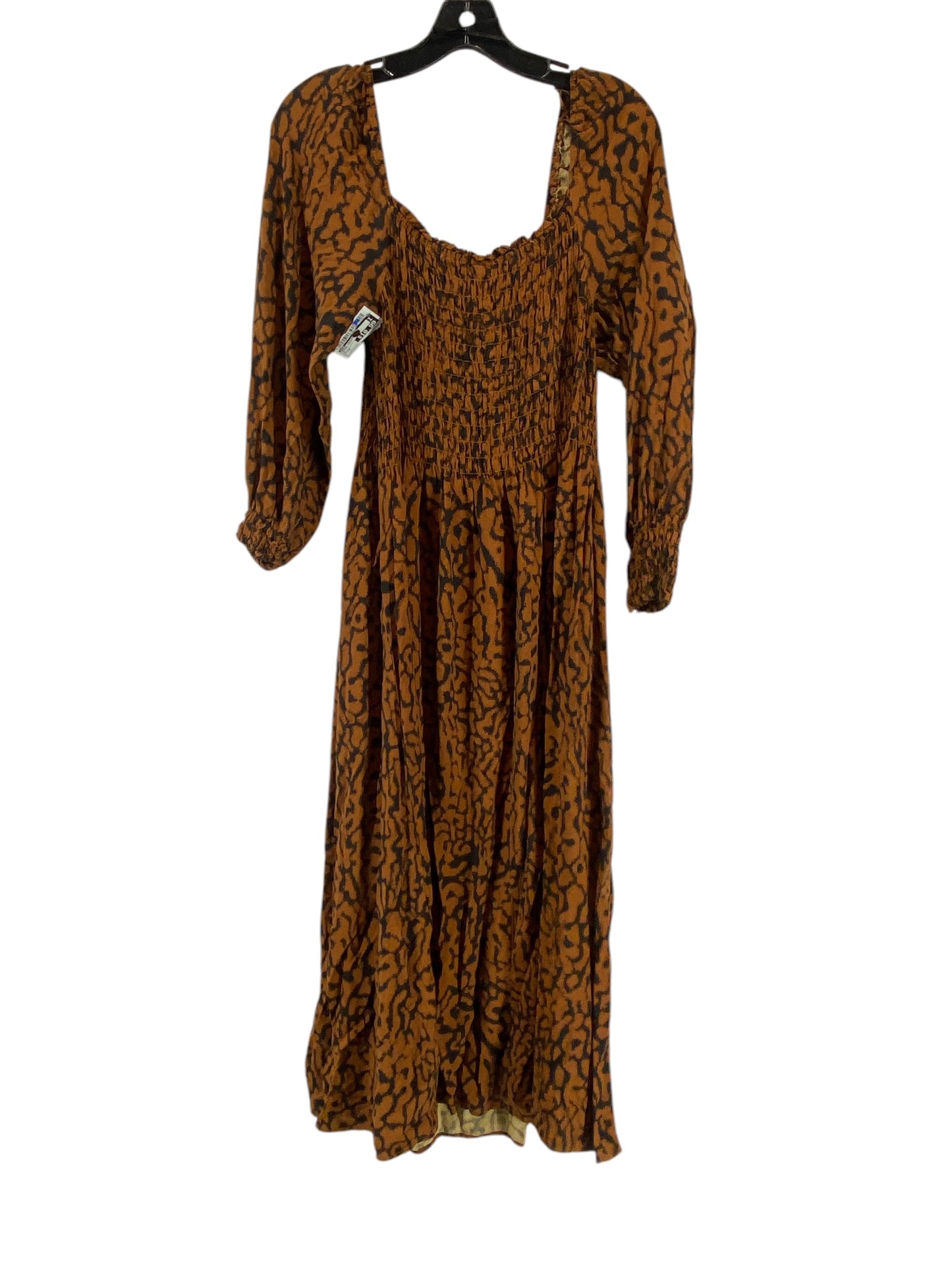 Dress Casual Midi By H&m In Animal Print, Size: M