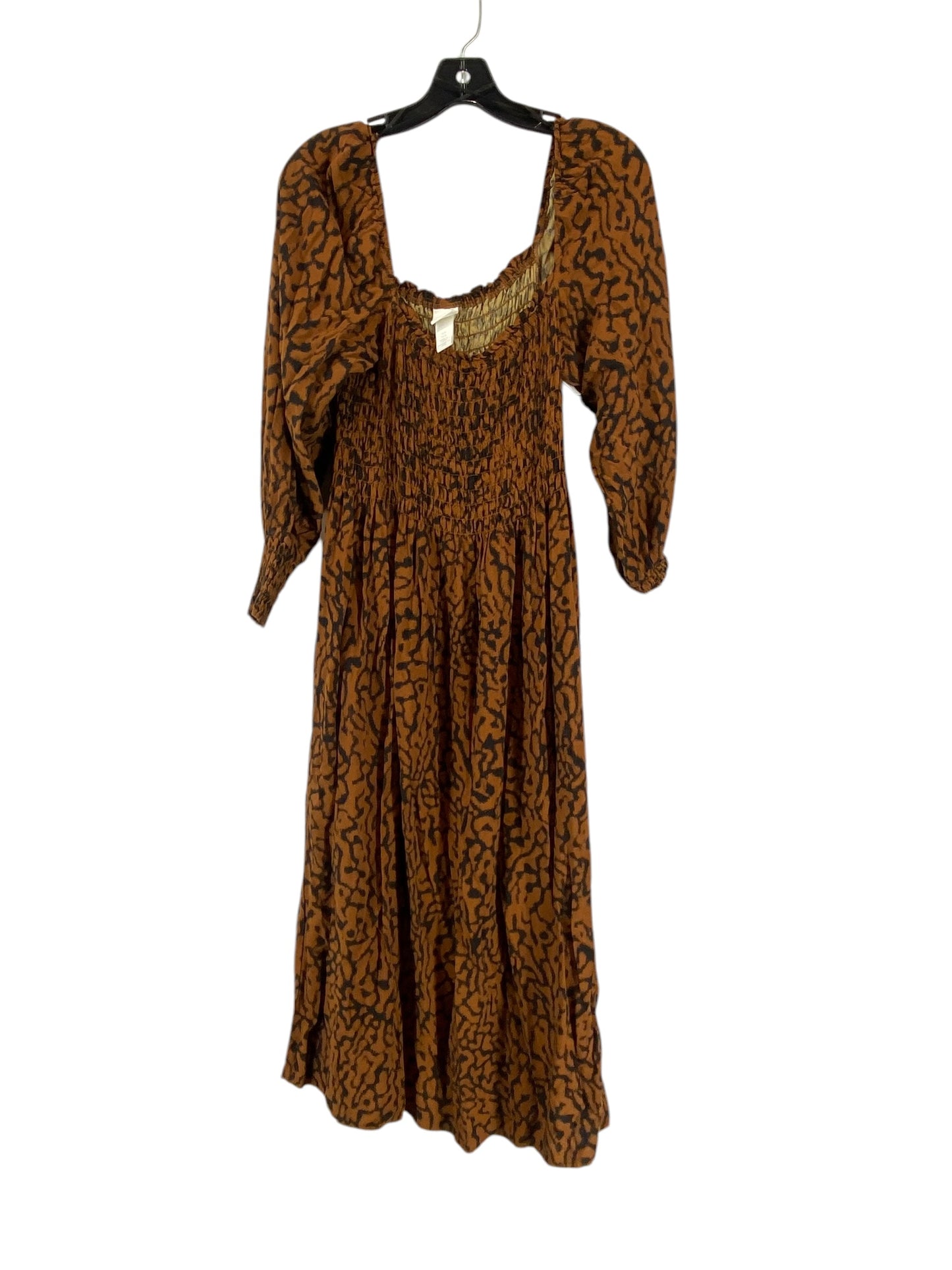 Dress Casual Midi By H&m In Animal Print, Size: M