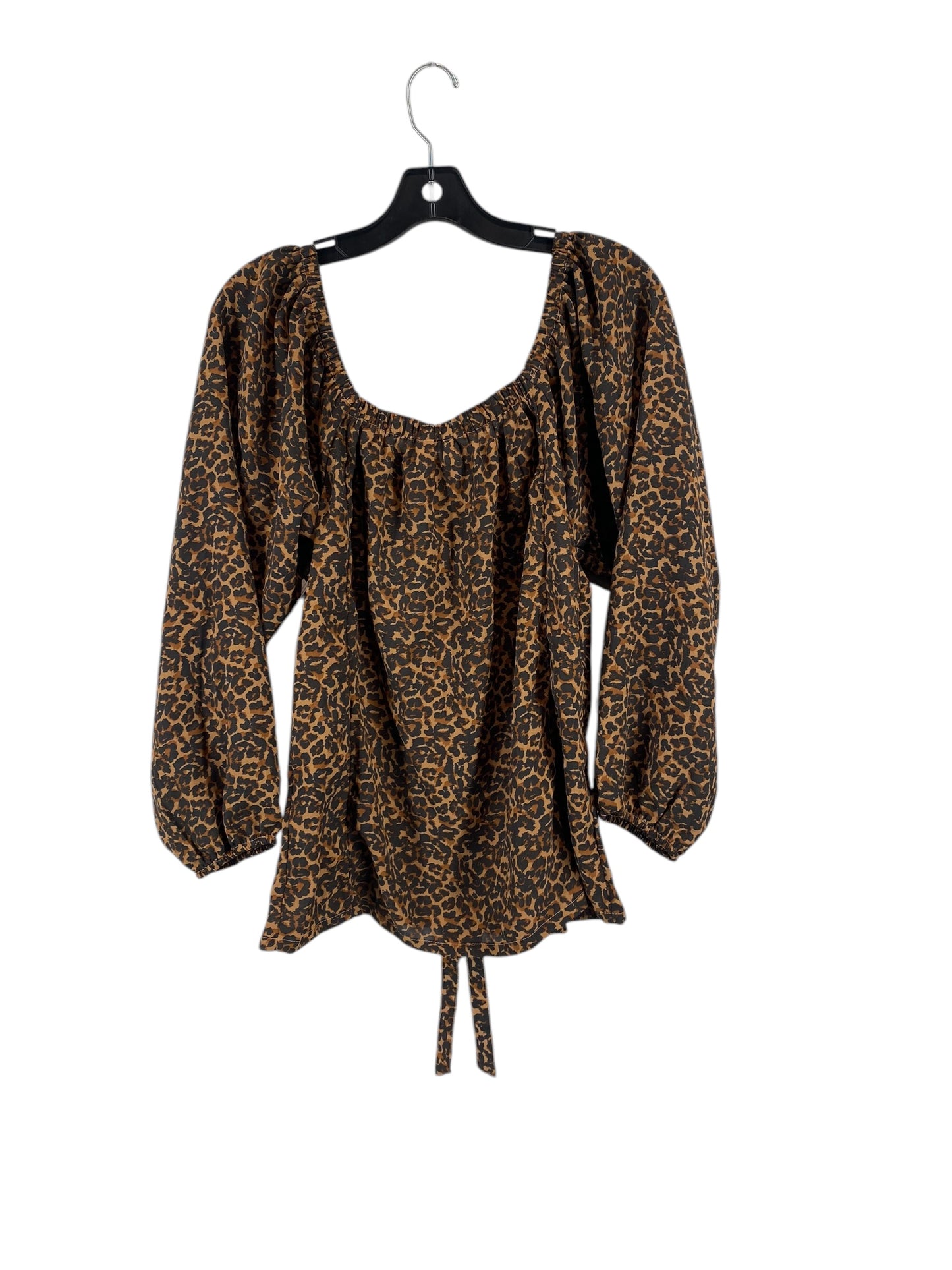 Top 3/4 Sleeve By Clothes Mentor In Animal Print, Size: S
