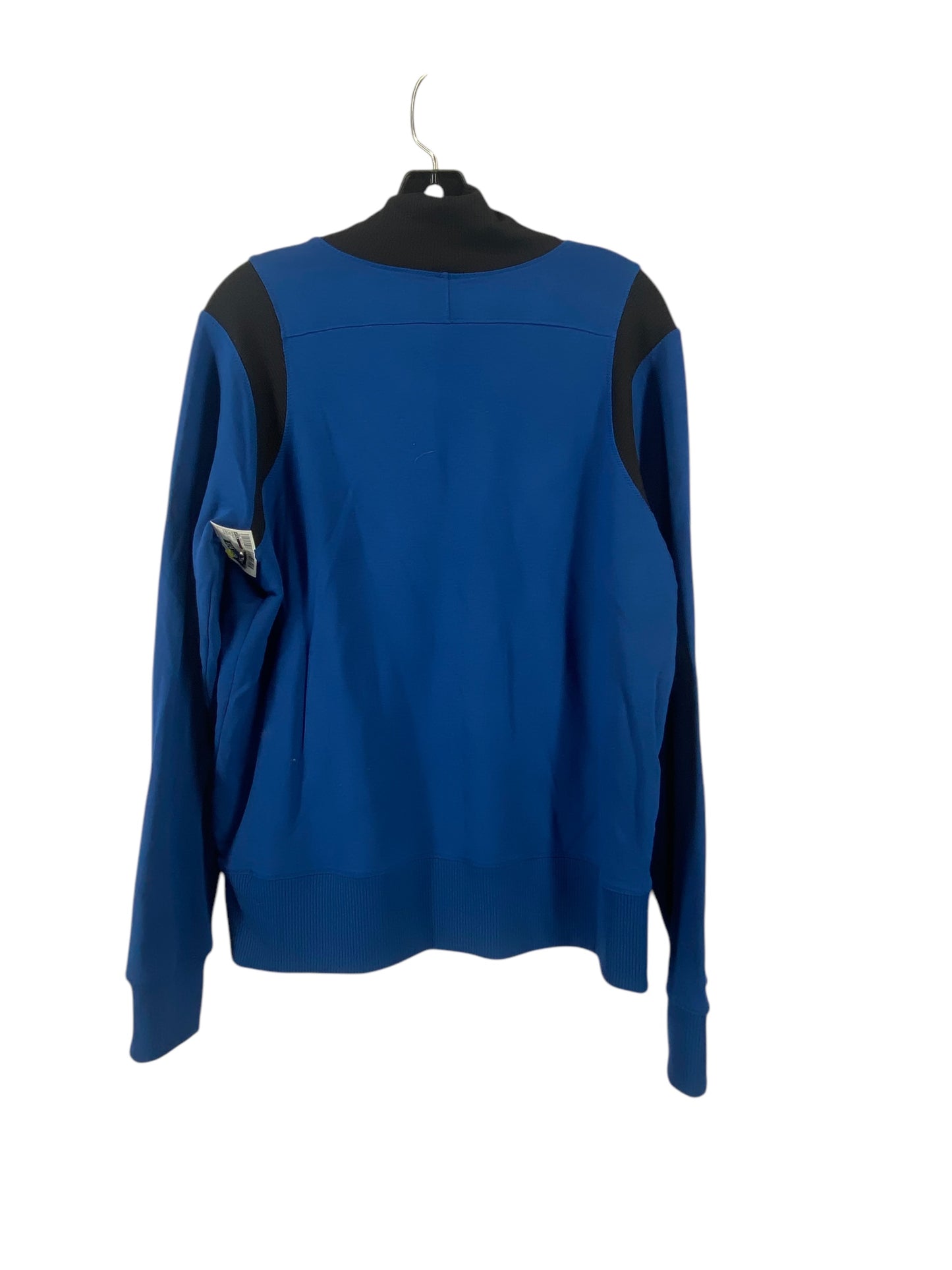 Athletic Top Long Sleeve Collar By Fila In Navy, Size: M