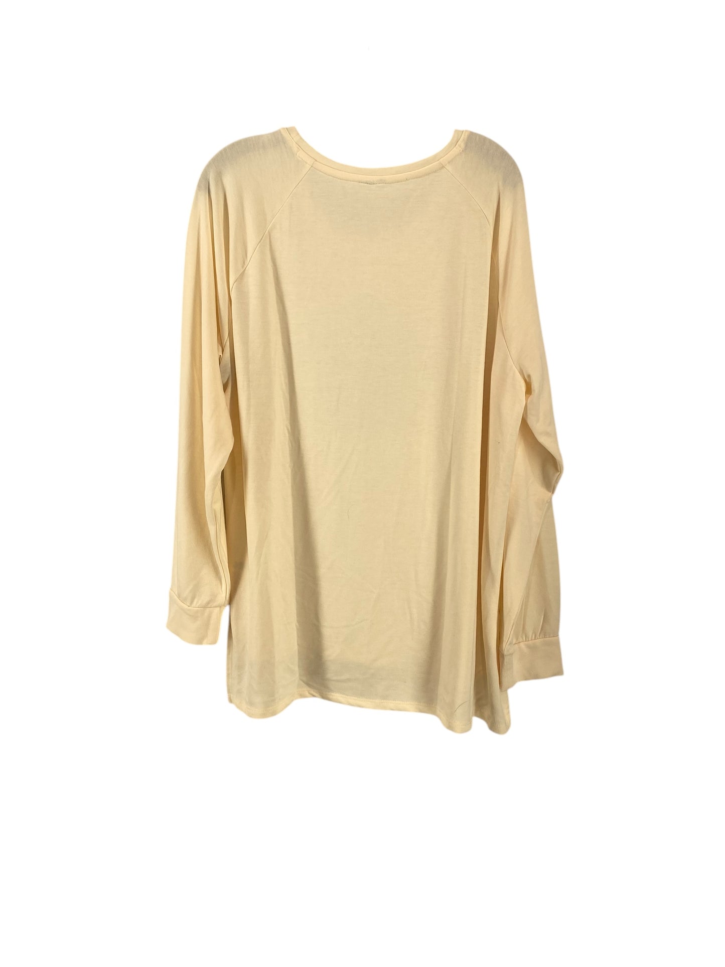 Top Long Sleeve By Cato In Cream, Size: Xl