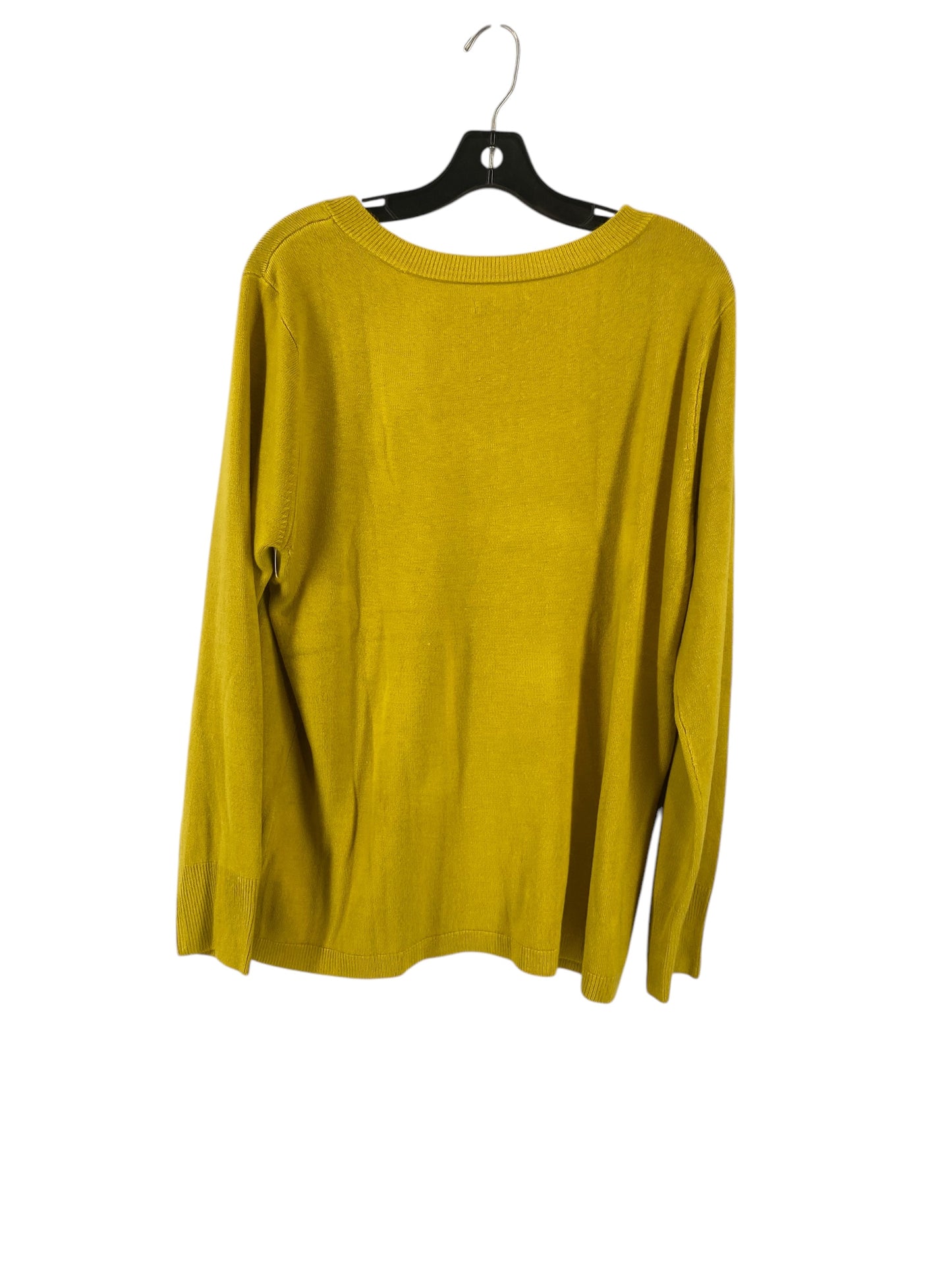 Top Long Sleeve By Croft And Barrow In Chartreuse, Size: Xl