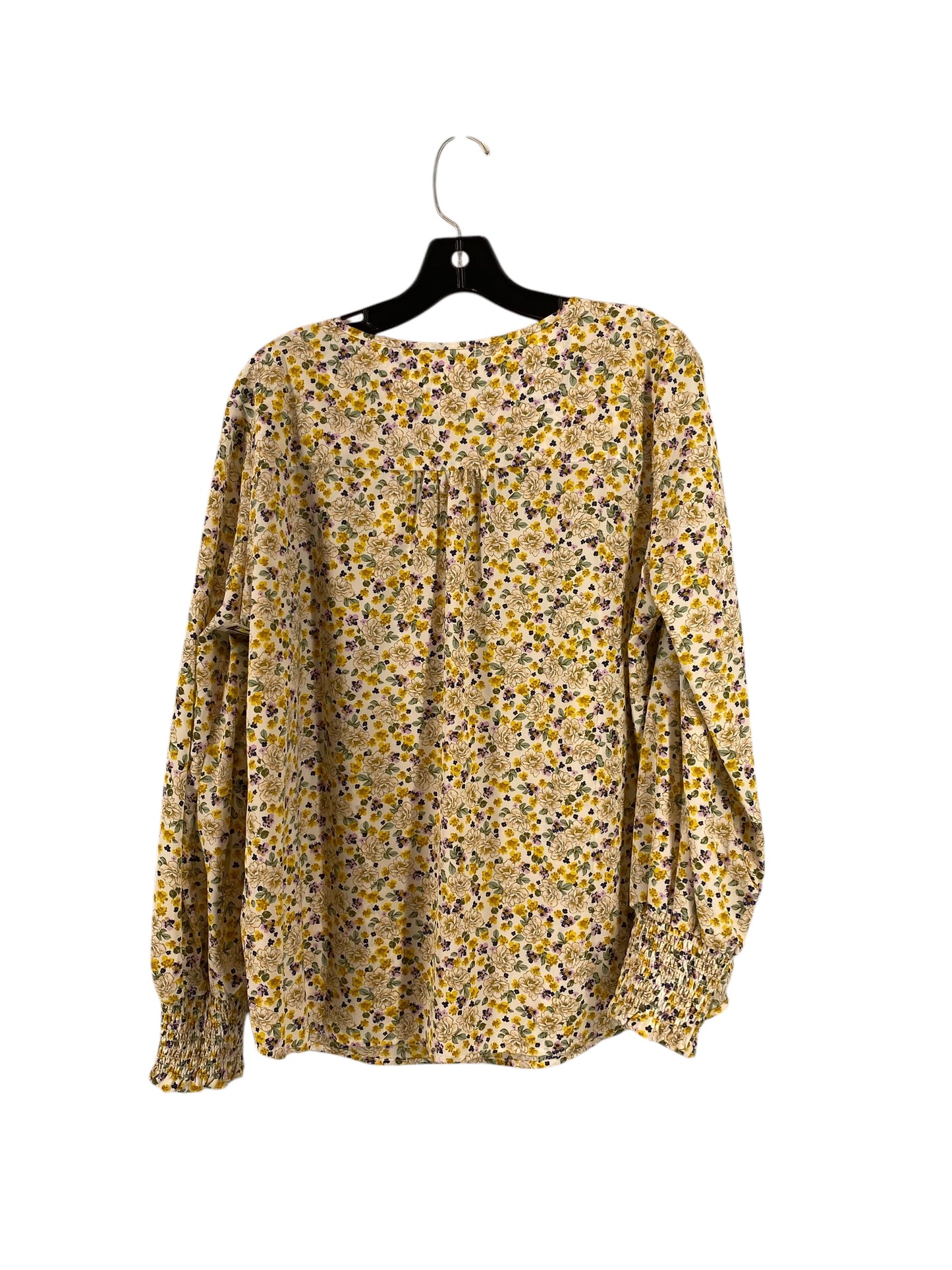 Top Long Sleeve By Pleione In Floral Print, Size: Xl