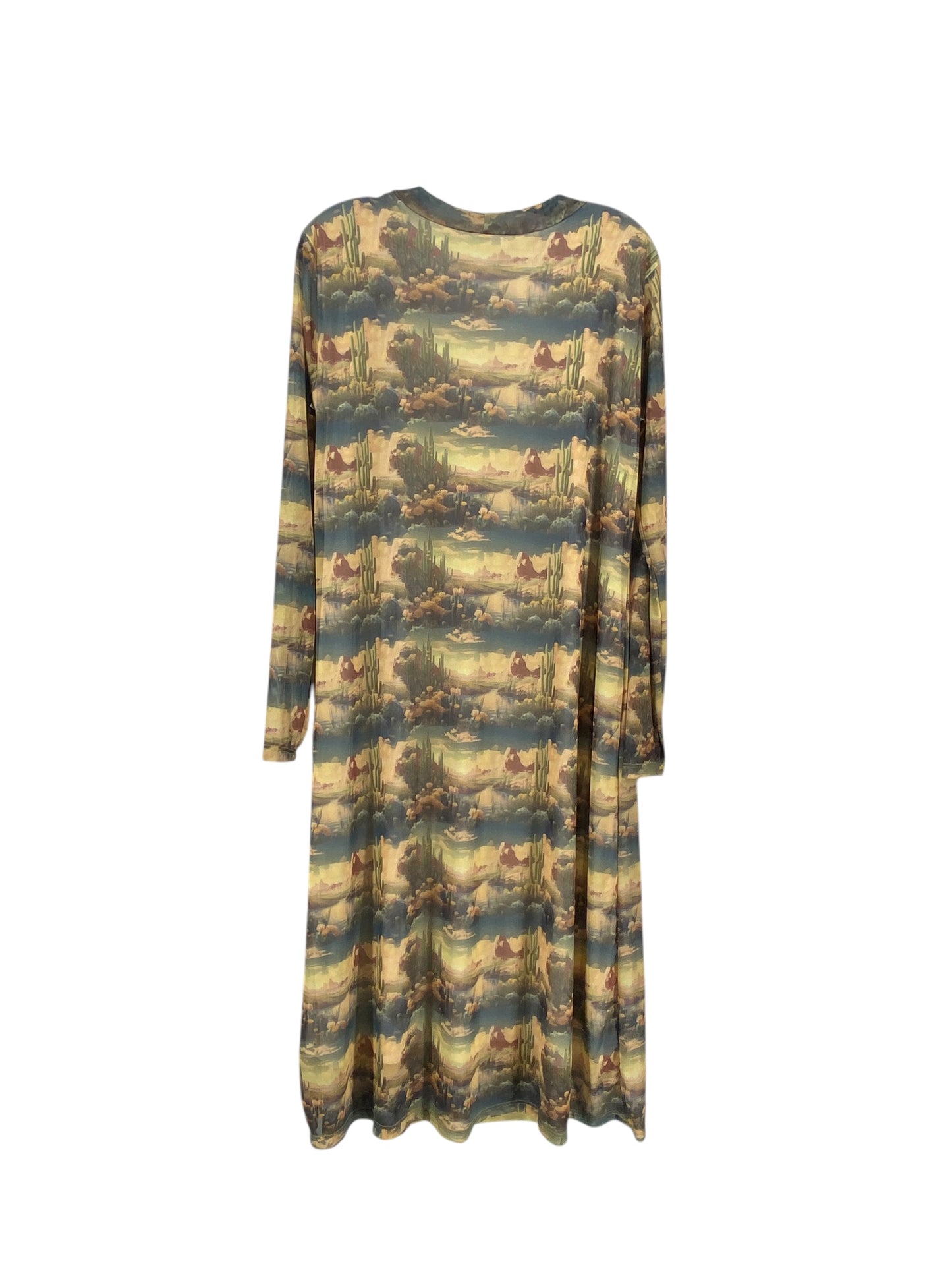 Dress Casual Midi By Clothes Mentor In Green, Size: L