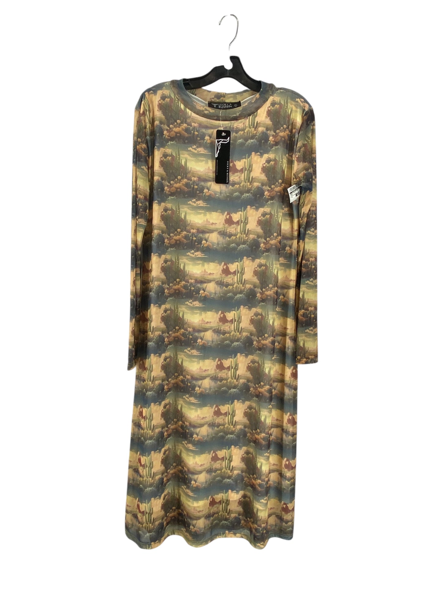 Dress Casual Midi By Clothes Mentor In Green, Size: L