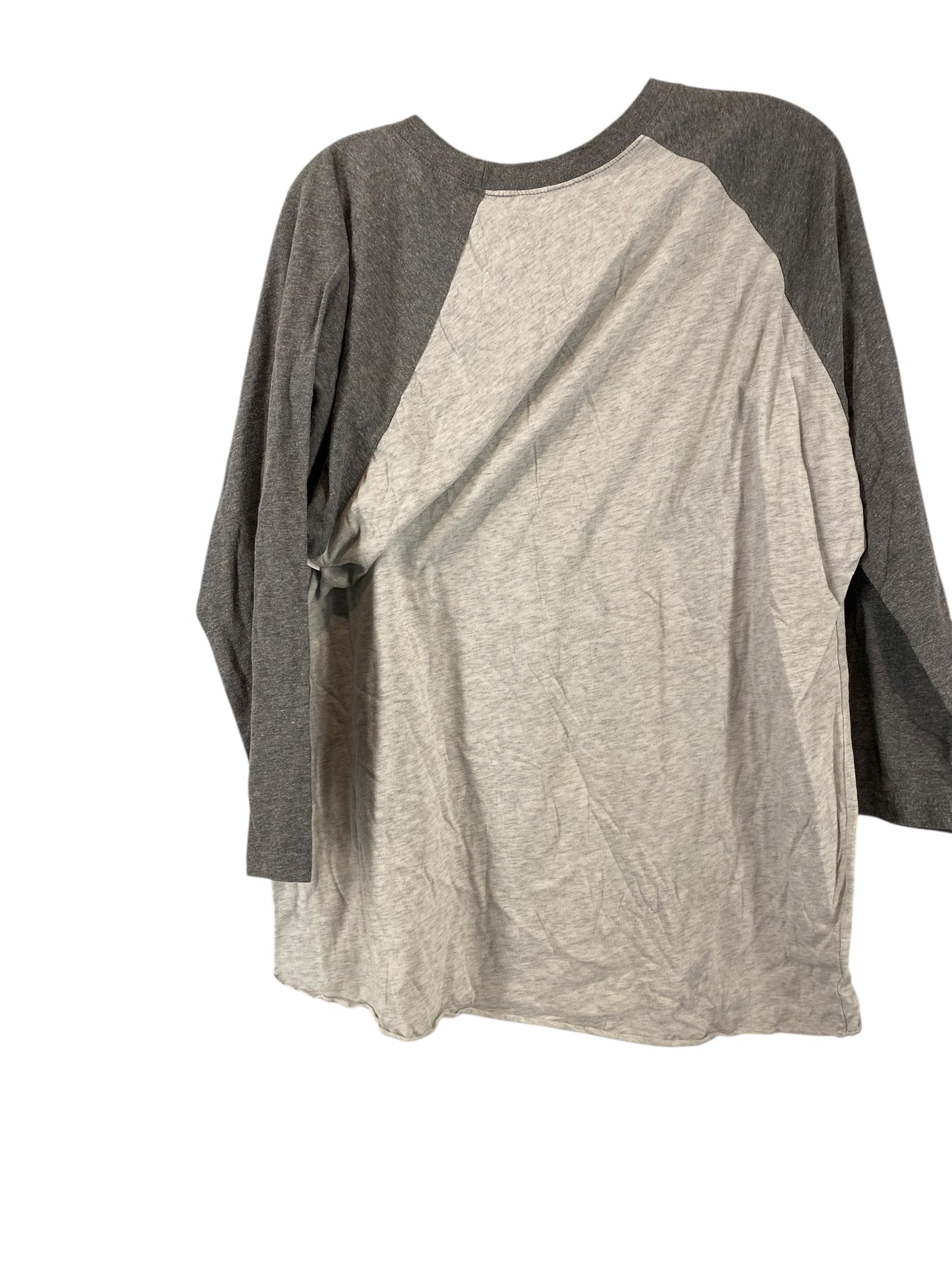 Top 3/4 Sleeve Basic By Clothes Mentor In Grey, Size: Xl