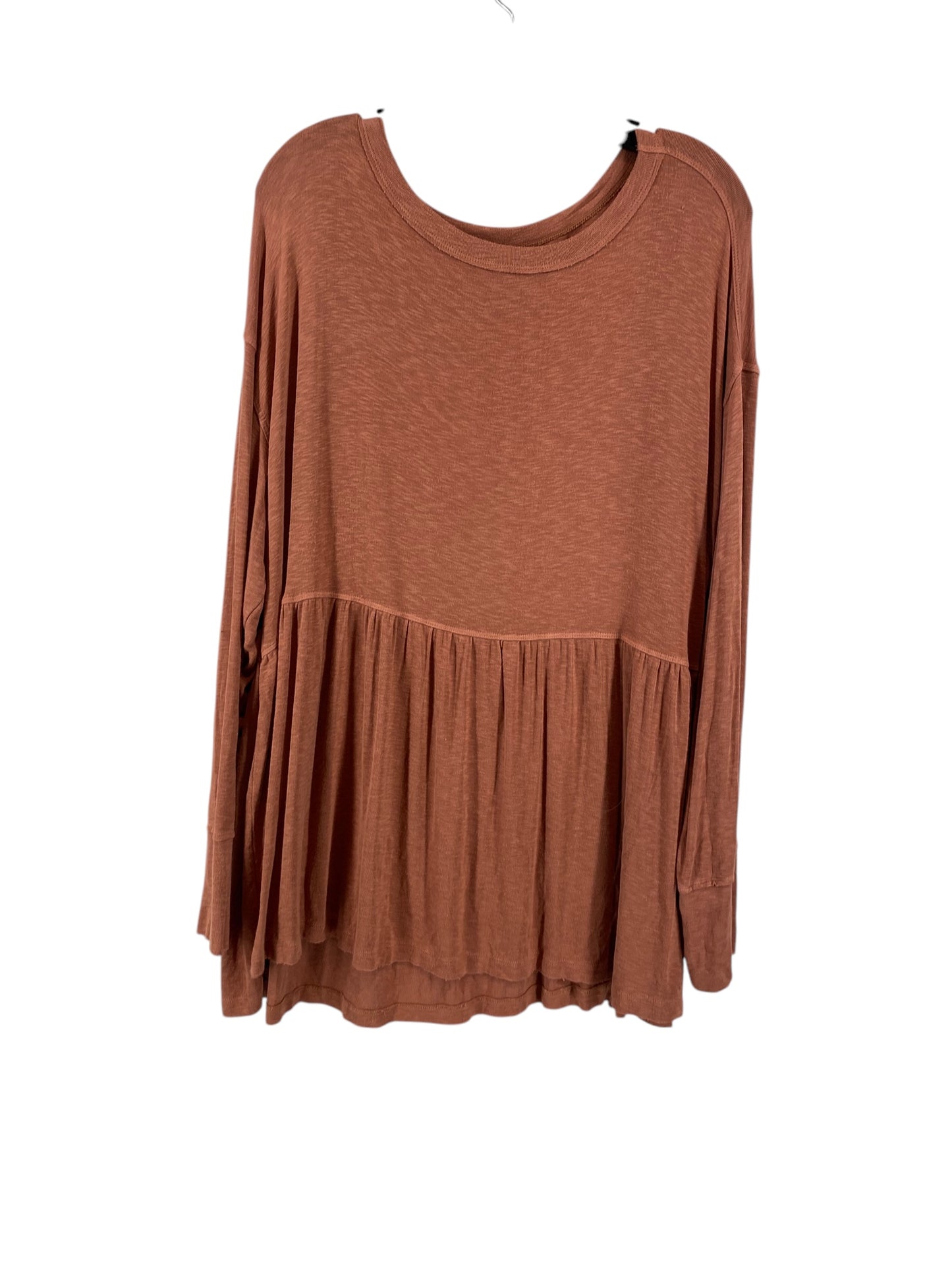 Top Long Sleeve Basic By American Eagle In Copper, Size: Xl