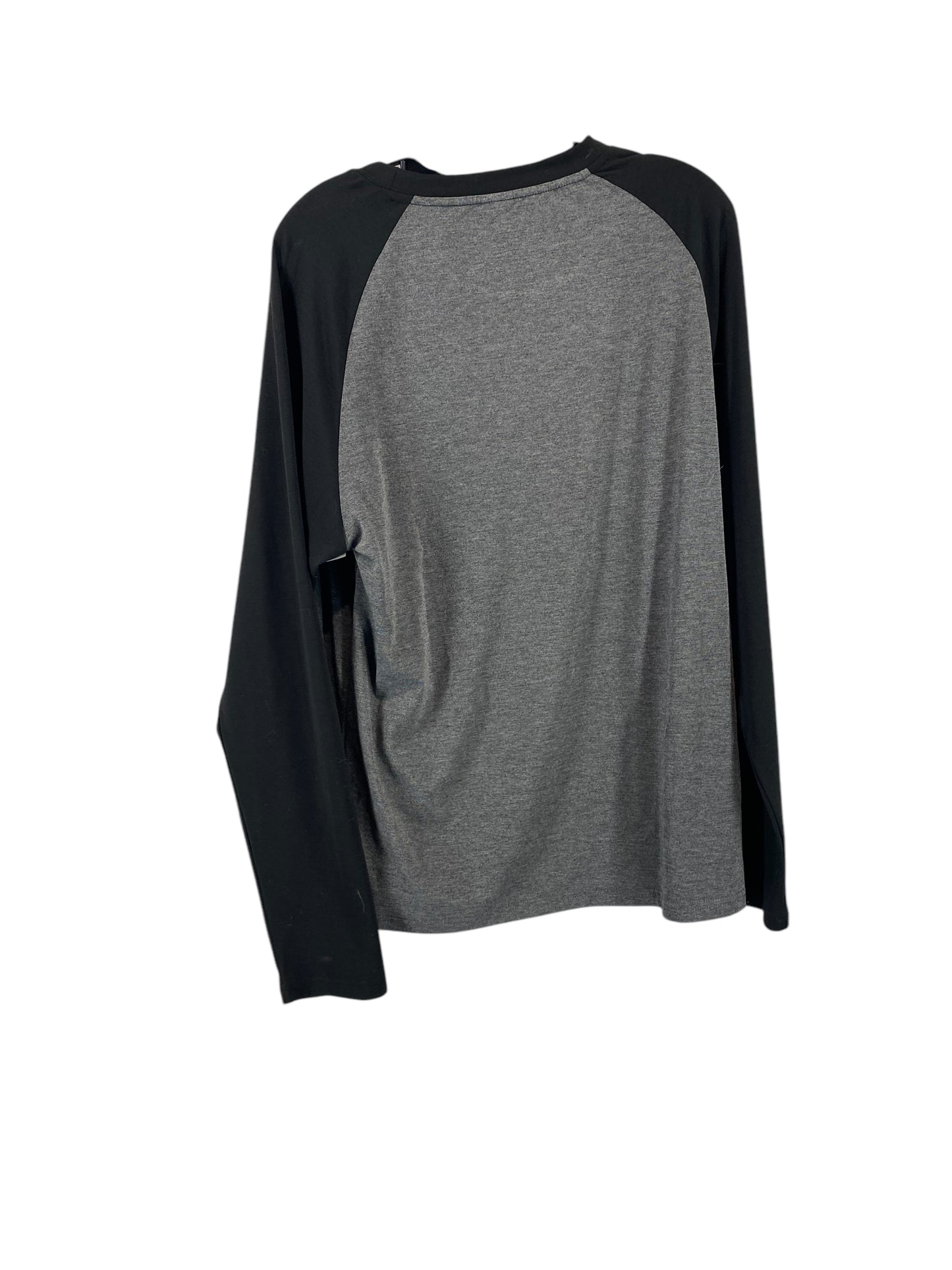 Top Long Sleeve Basic By Shein In Grey, Size: L