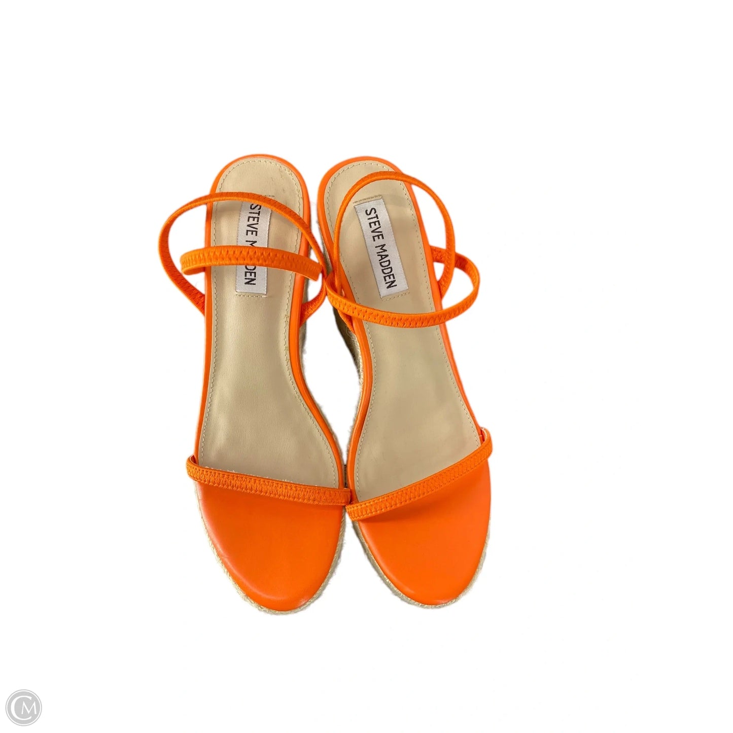 Sandals Heels Wedge By Steve Madden In Orange, Size: 8.5