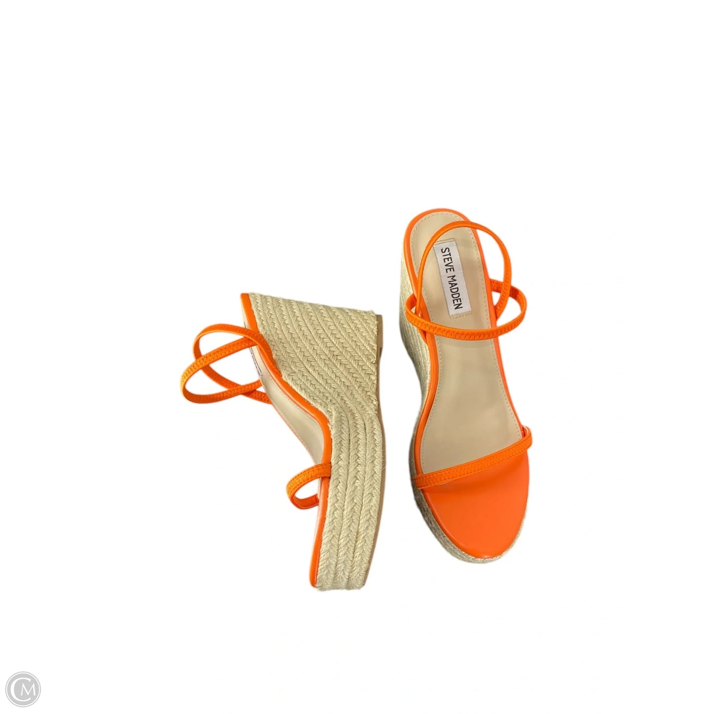 Sandals Heels Wedge By Steve Madden In Orange, Size: 8.5