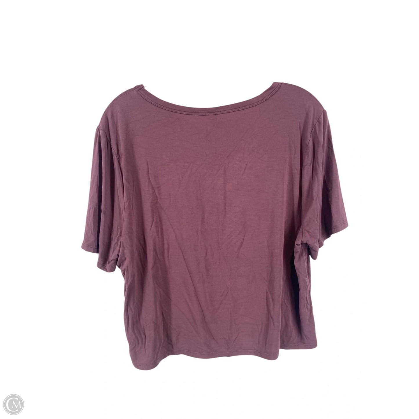 Top Short Sleeve Basic By Cme In Mauve, Size: L