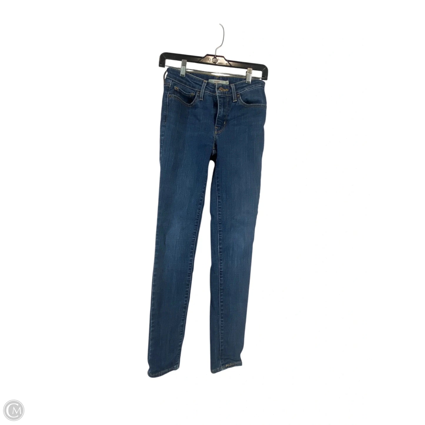 Jeans Skinny By Levis In Blue Denim, Size: 0