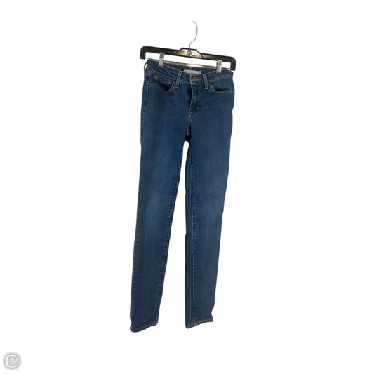 Jeans Skinny By Levis In Blue Denim, Size: 0