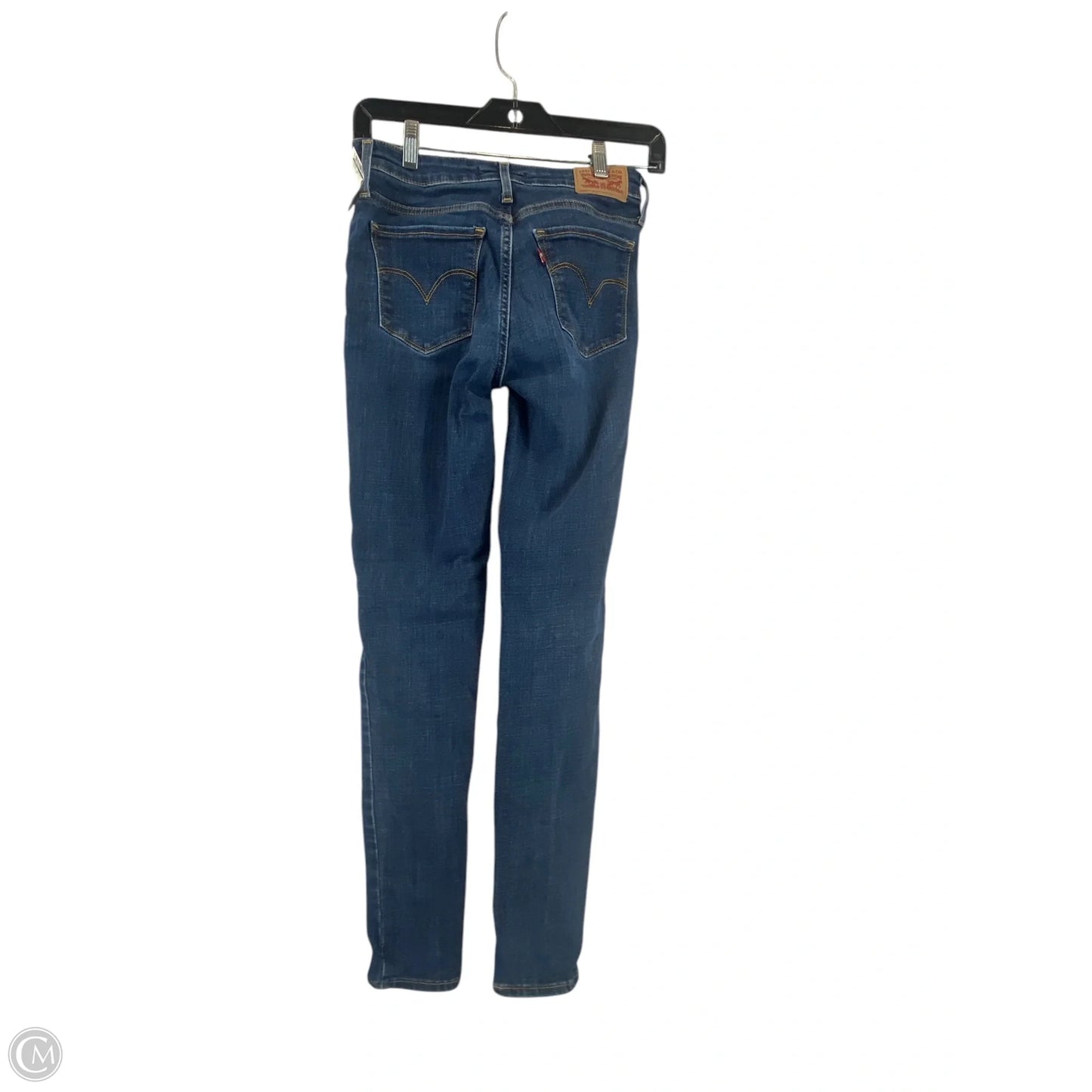Jeans Skinny By Levis In Blue Denim, Size: 0