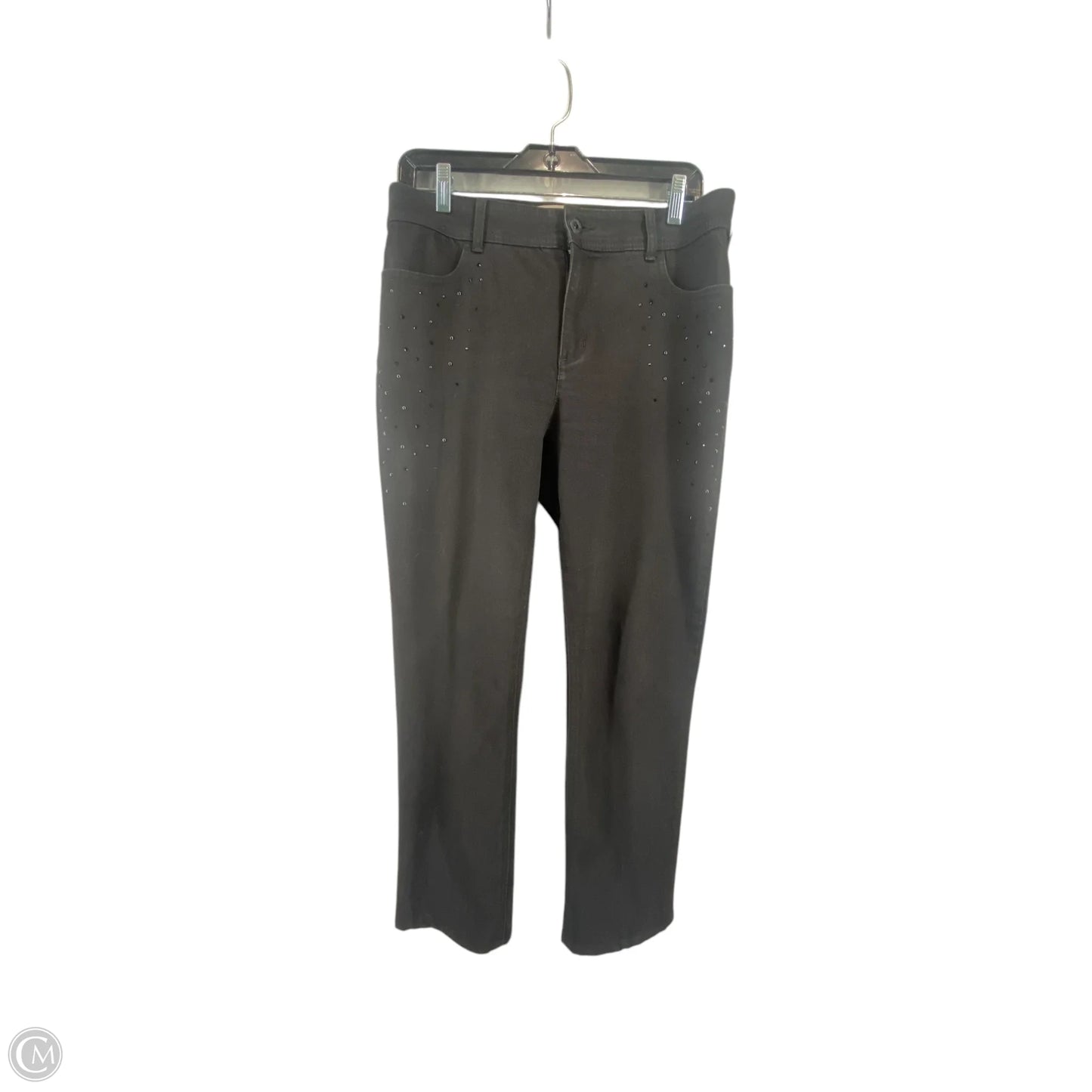 Jeans Cropped By Chicos In Black Denim, Size: 10