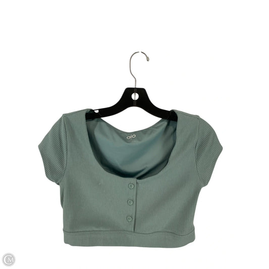 Athletic Top Short Sleeve By Alo In Teal, Size: M