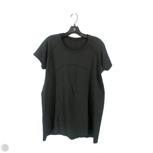 Athletic Top Short Sleeve By Lululemon In Black, Size: L