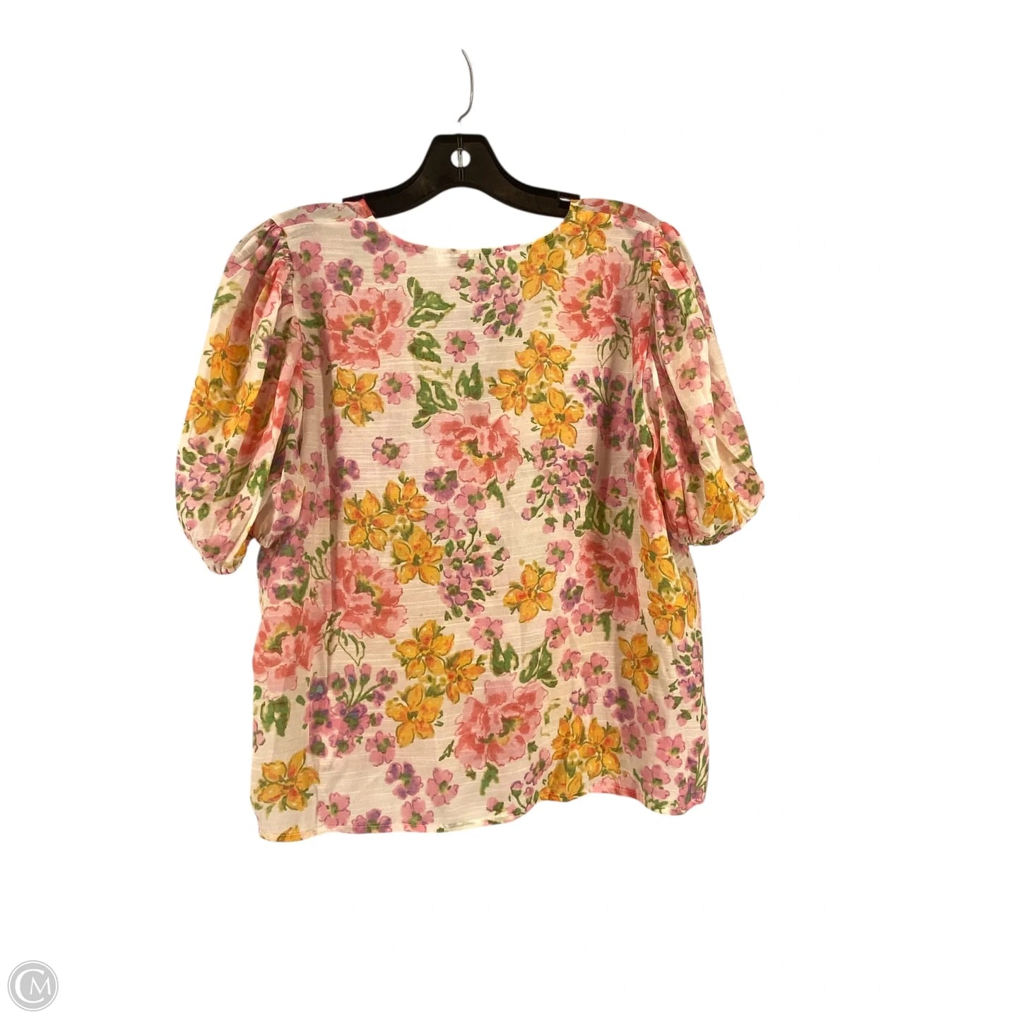Top Short Sleeve By Rose And Olive In Floral Print, Size: M