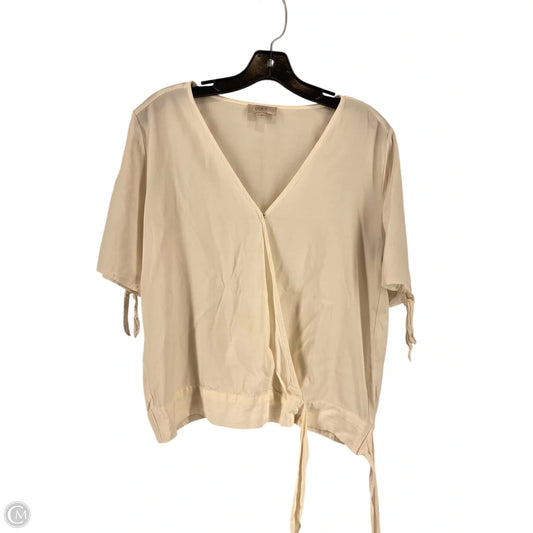 Top Short Sleeve By Loft In Cream, Size: S