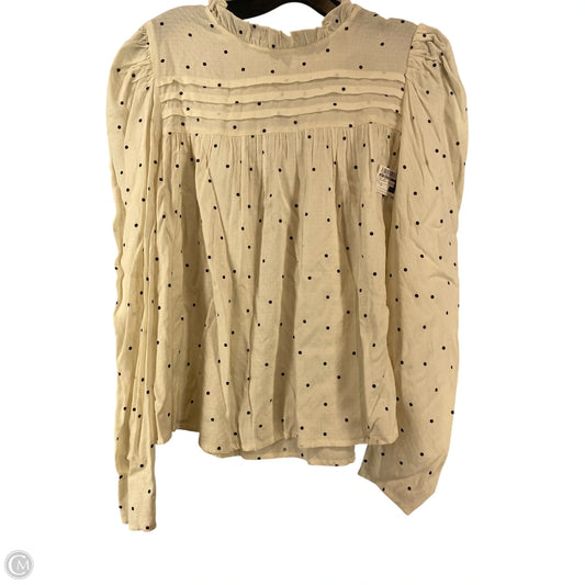 Top Long Sleeve By A New Day In Polkadot Pattern, Size: M