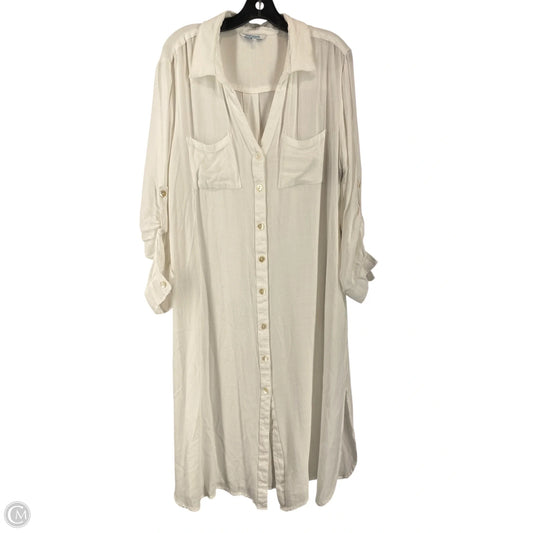 Dress Casual Maxi By Cmc In White, Size: Xl
