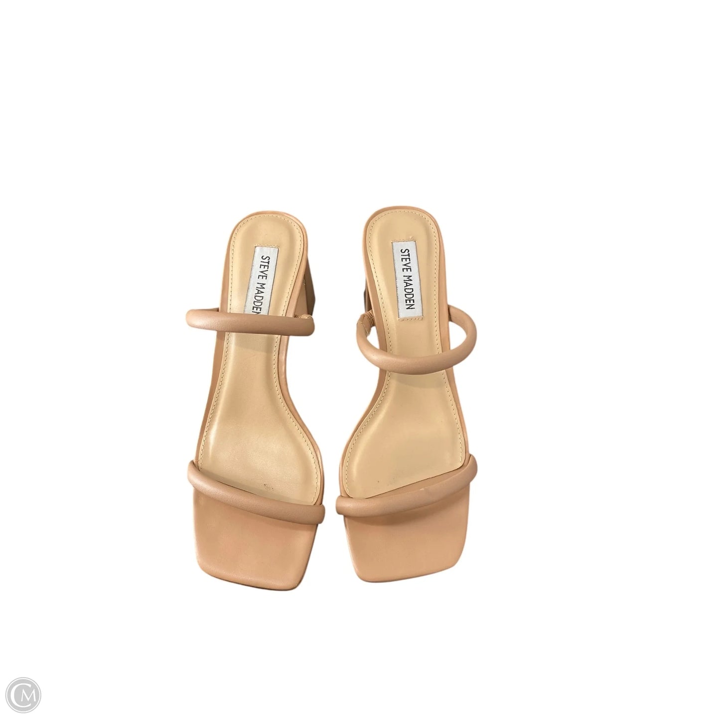 Sandals Heels Block By Steve Madden In Tan, Size: 7