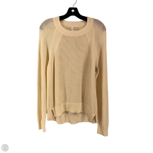 Top Long Sleeve By Stylus In Cream, Size: M