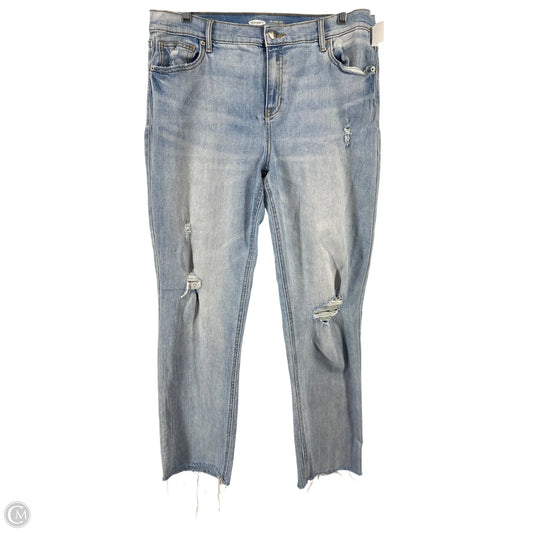 Jeans Straight By Old Navy In Blue Denim, Size: 14