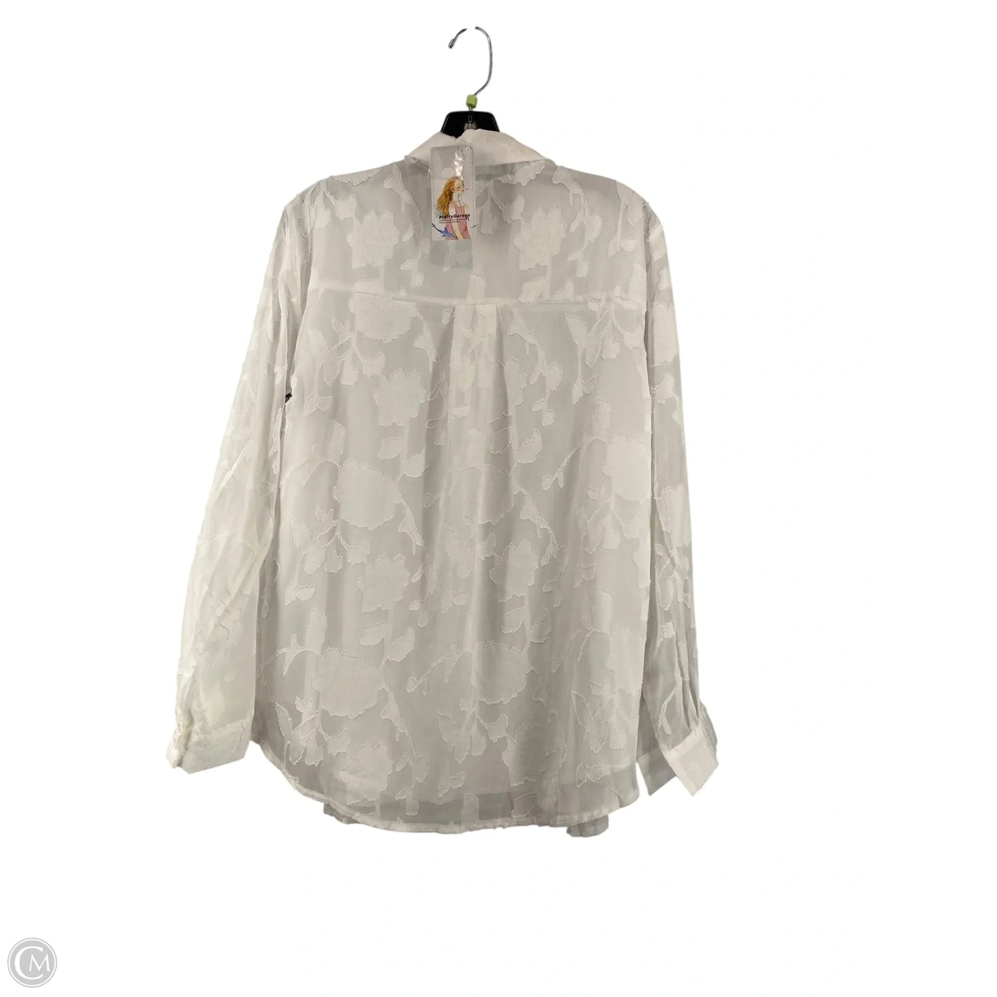 Top Long Sleeve By Cmc In White, Size: L