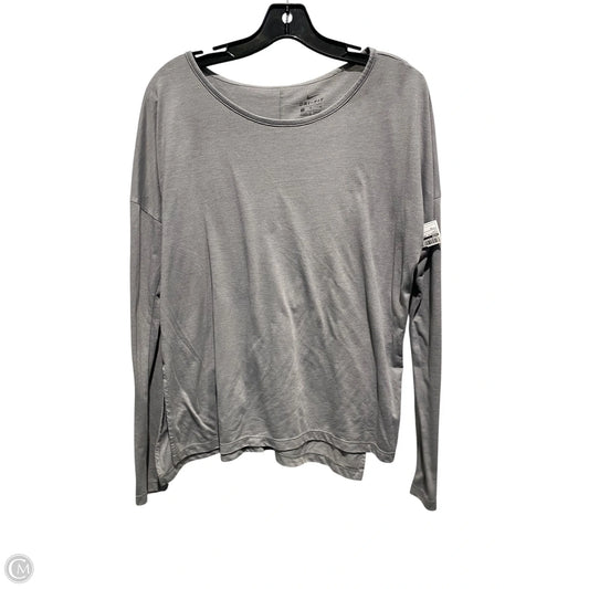 Athletic Top Long Sleeve Crewneck By Nike In Grey, Size: M