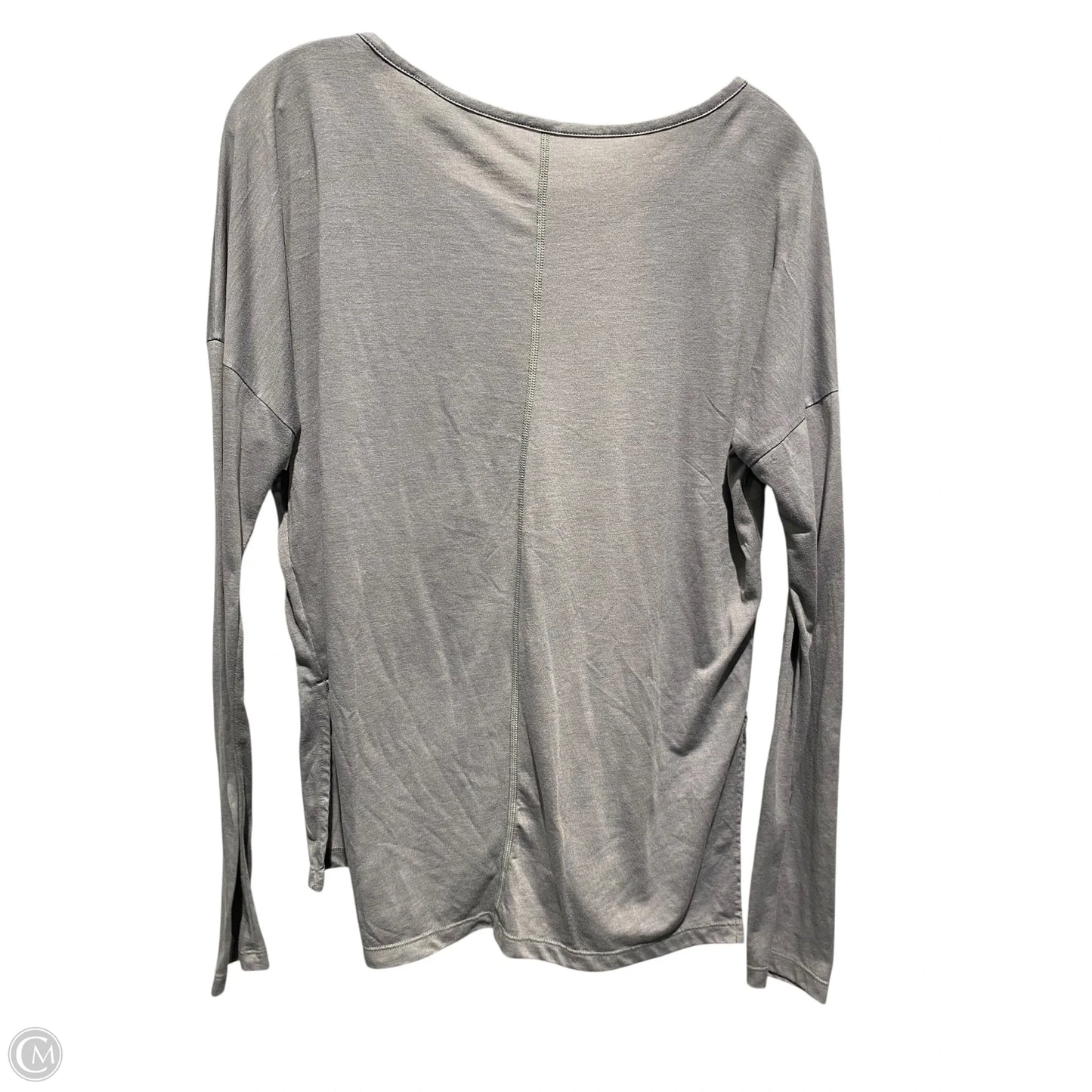Athletic Top Long Sleeve Crewneck By Nike In Grey, Size: M