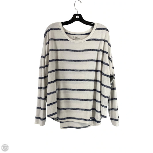 Top Long Sleeve By Time And Tru In Striped Pattern, Size: 3x