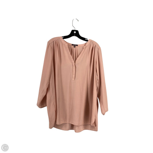Blouse 3/4 Sleeve By Not Your Daughters Jeans In Pink, Size: Xl