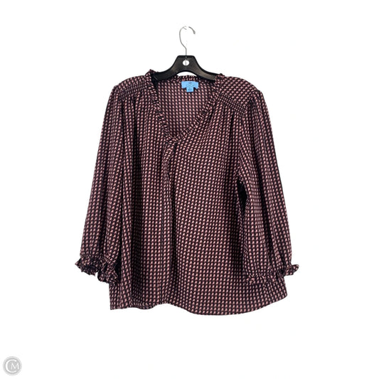Blouse 3/4 Sleeve By Cece In Purple, Size: Xl