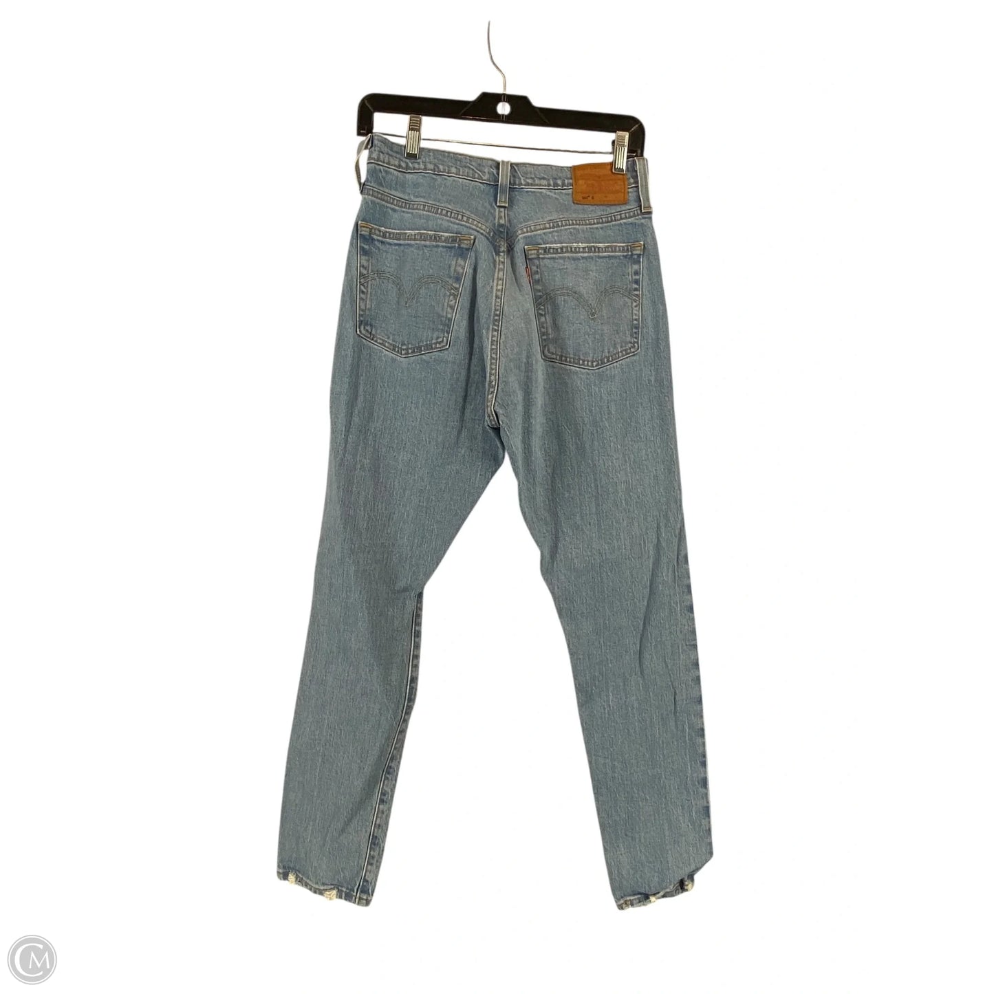 Jeans Straight By Levis In Blue Denim, Size: 28