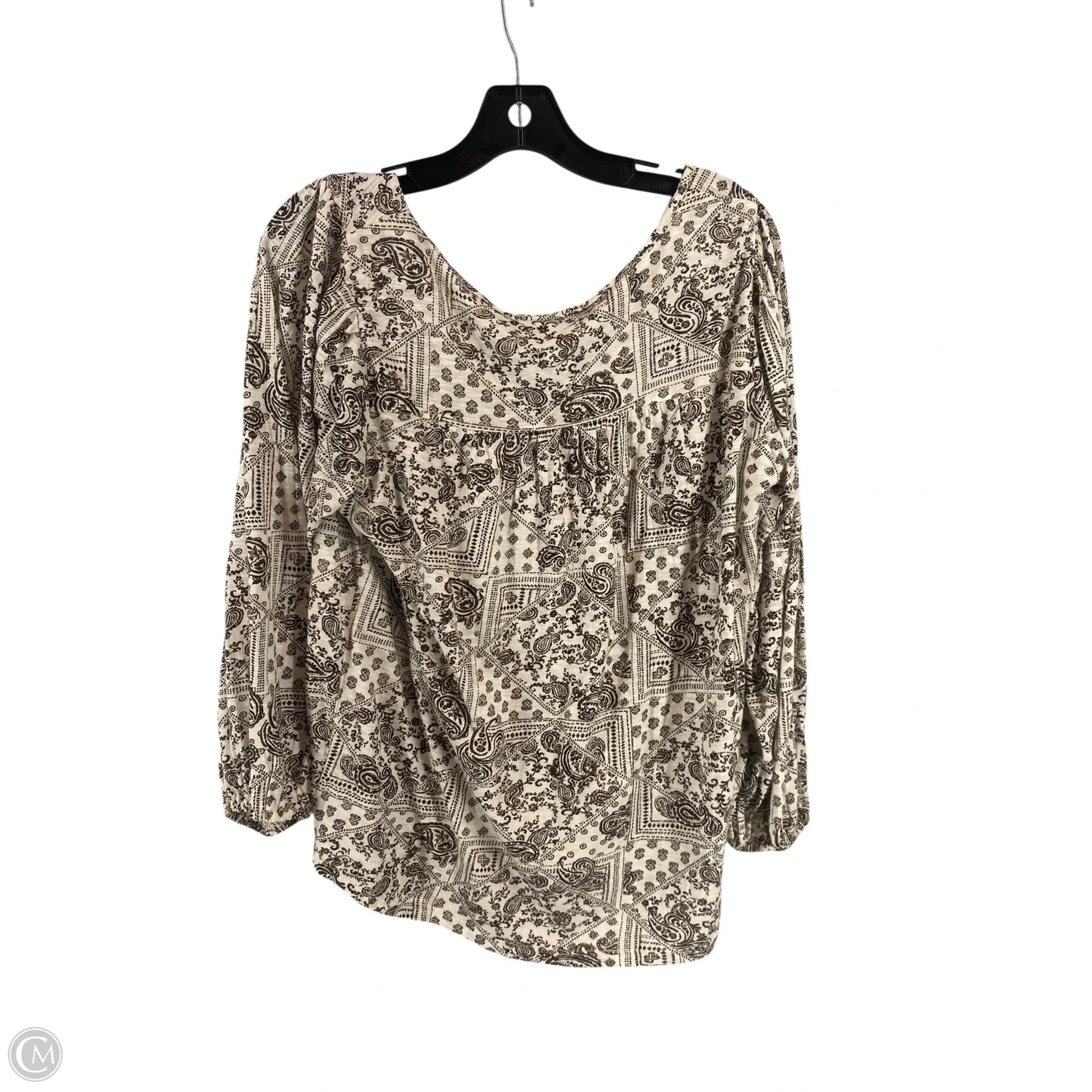 Top Long Sleeve By Lucky Brand In Paisley Print, Size: S