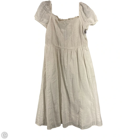 Dress Casual Midi By Loft In White, Size: Lp