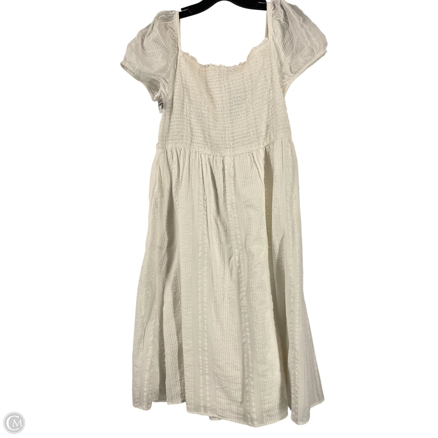 Dress Casual Midi By Loft In White, Size: Lp