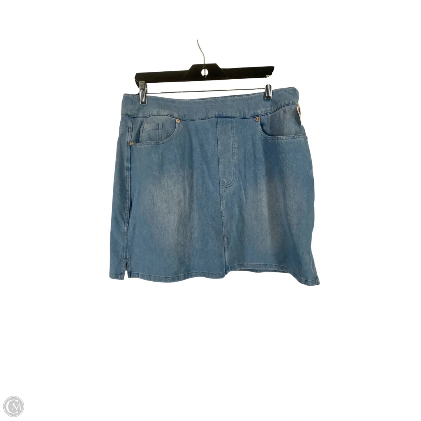 Skirt Mini & Short By Cmc In Blue Denim, Size: L