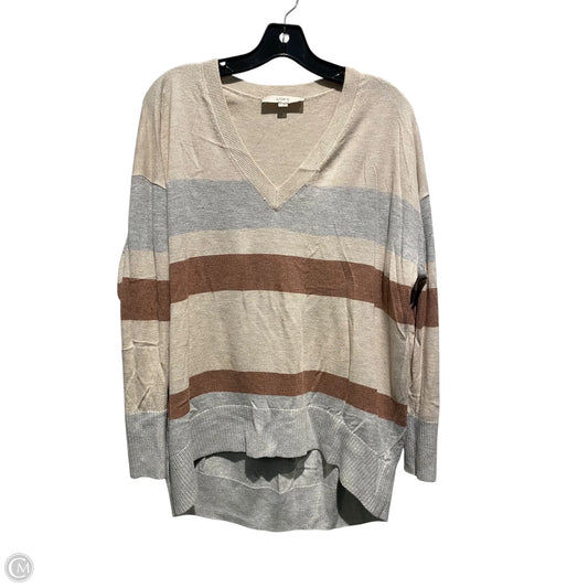 Top Long Sleeve By Loft In Striped Pattern, Size: S