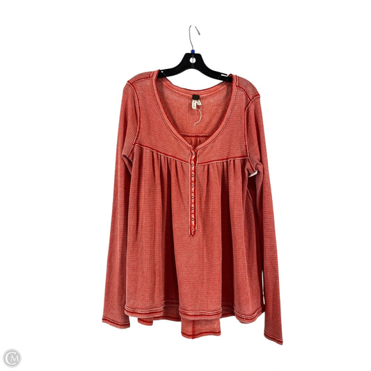 Top Long Sleeve By We The Free In Red, Size: L