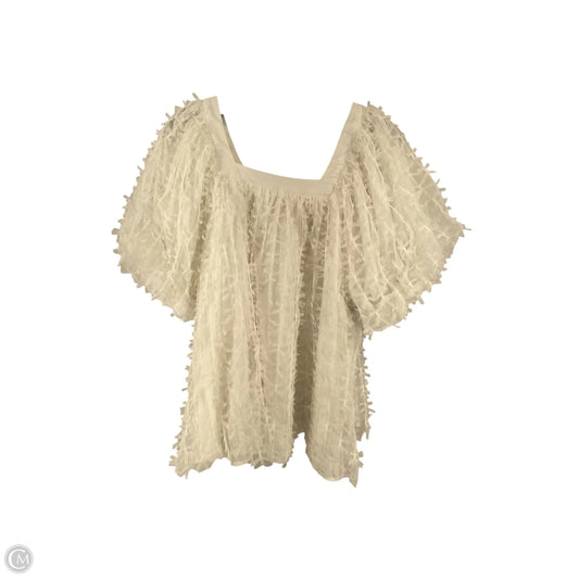 Blouse Short Sleeve By Fantastic Fawn In White, Size: M