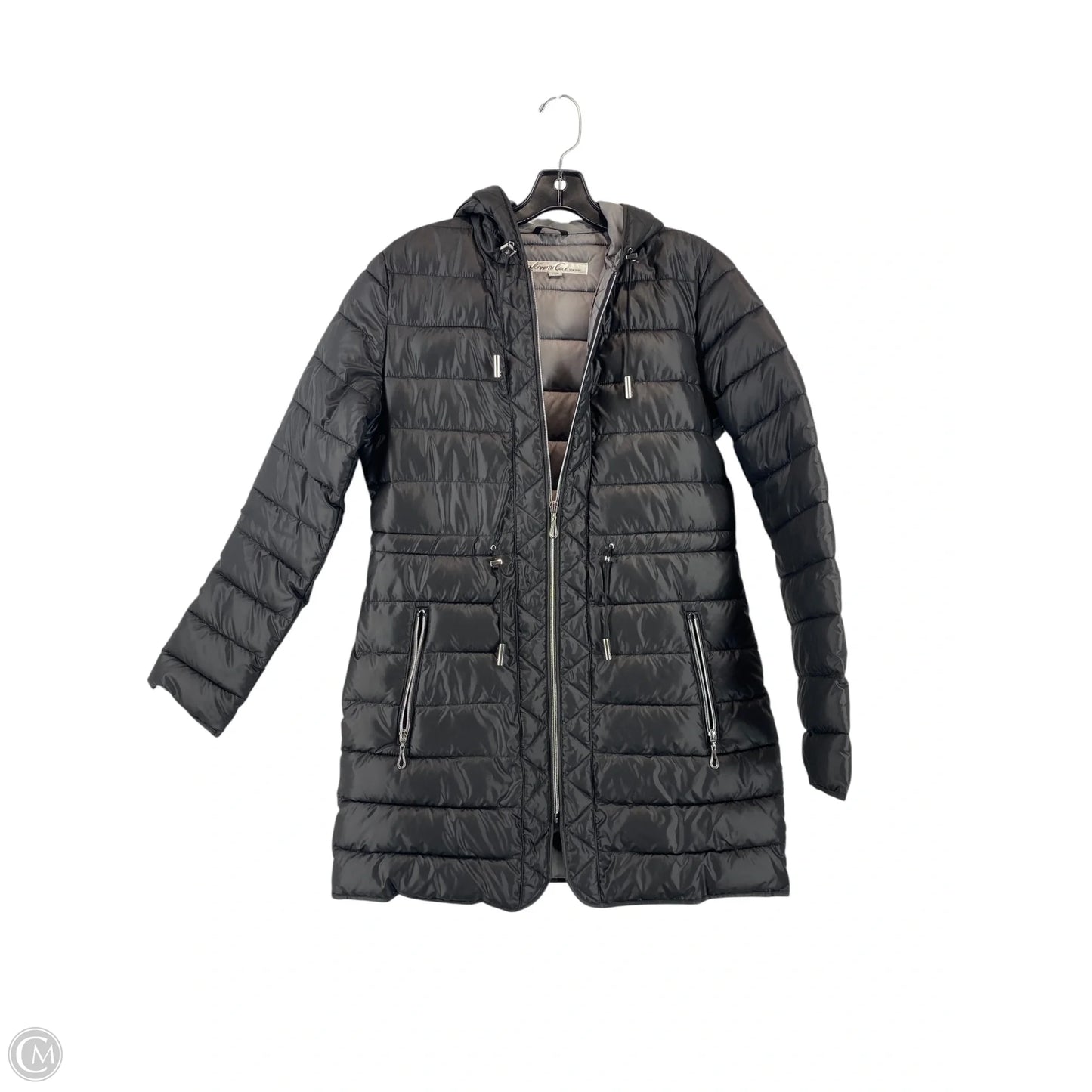 Coat Puffer & Quilted By Kenneth Cole In Black, Size: M