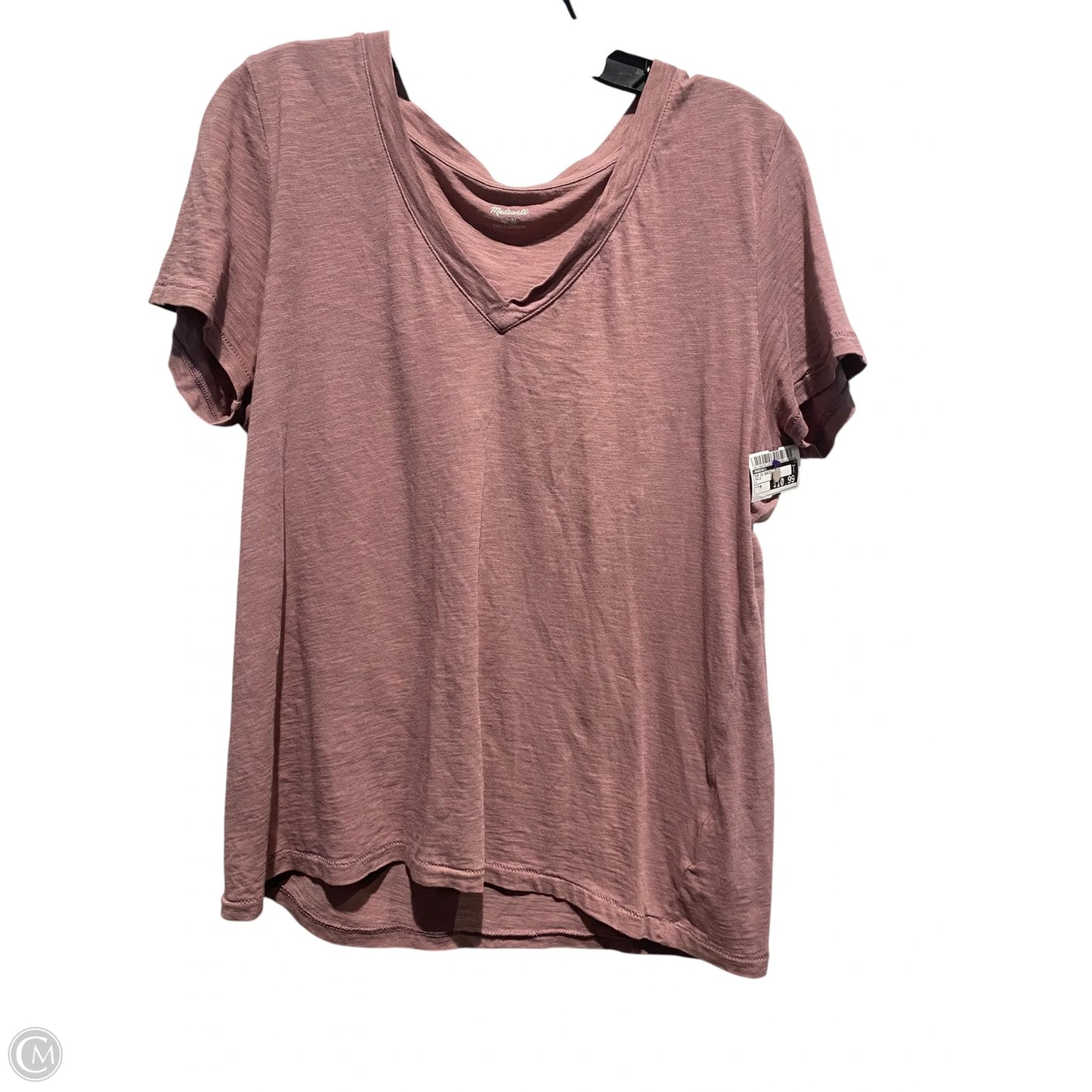 Top Short Sleeve Basic By Madewell In Mauve, Size: M
